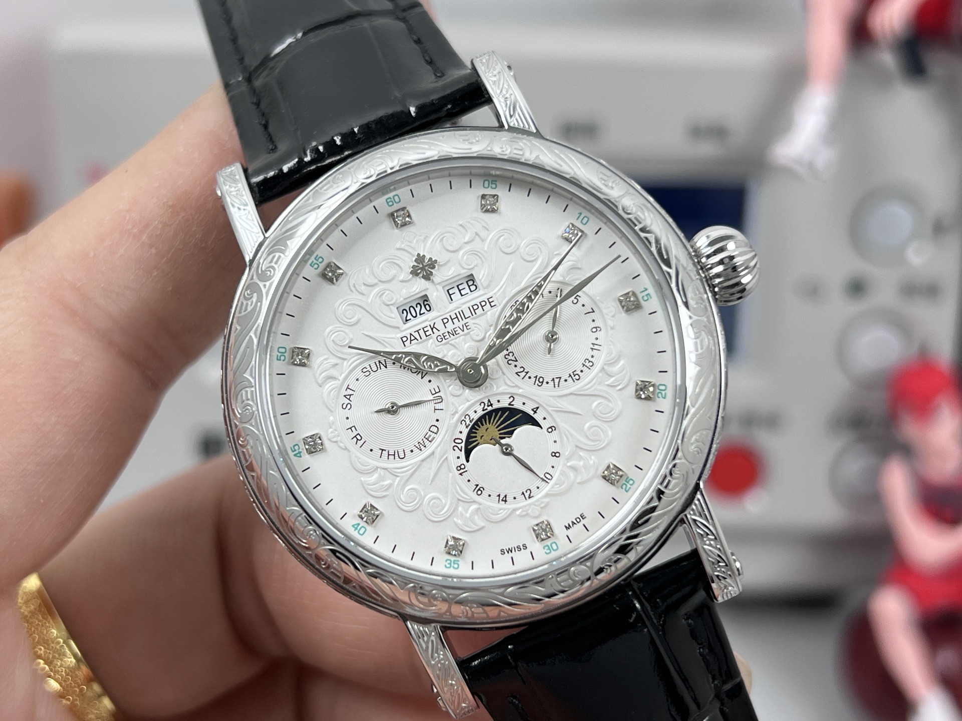 【力強く力強いライン】パテックフィリップパーペチュアルカレンダーコピー時計 129325[2]