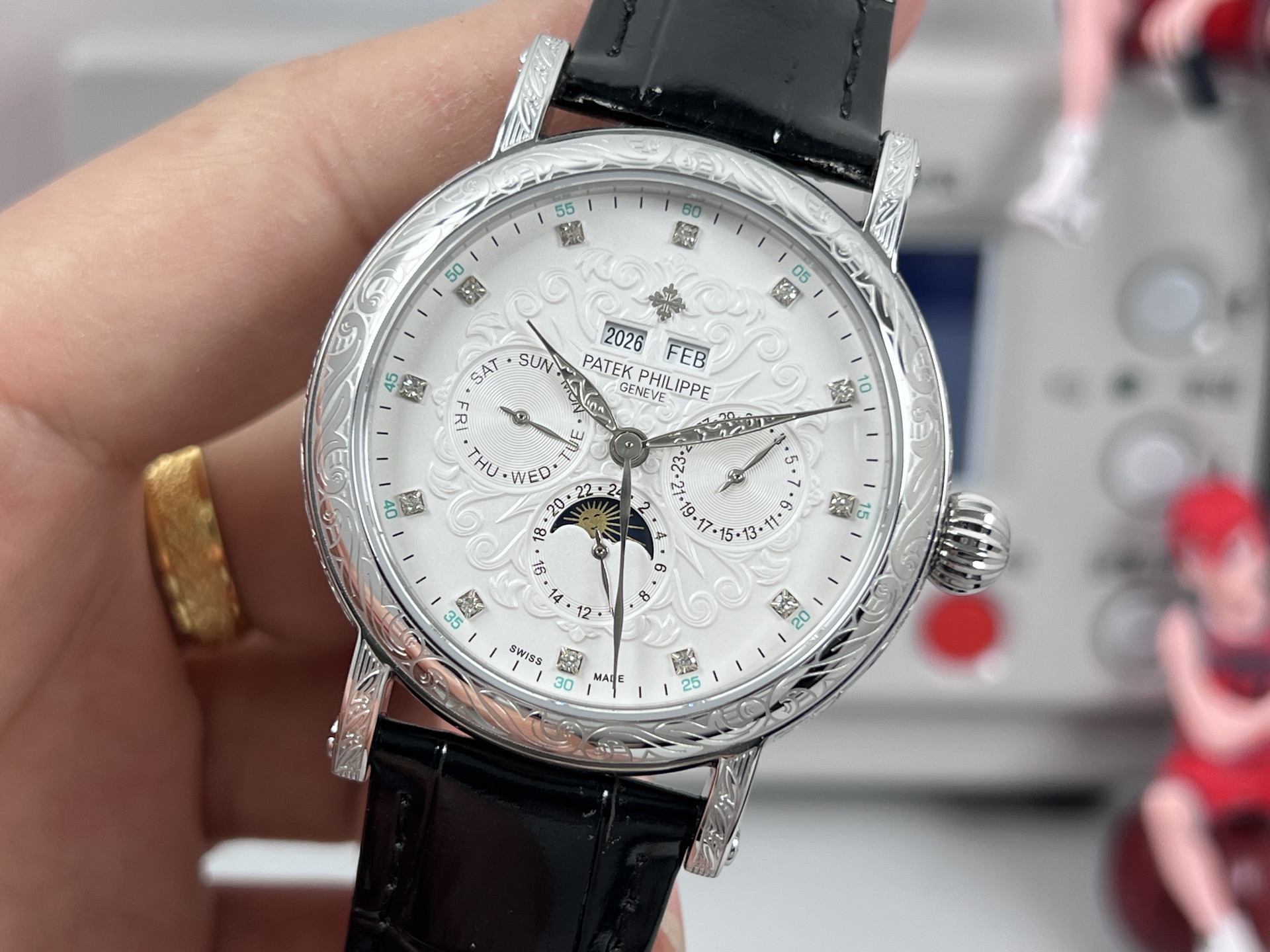 【力強く力強いライン】パテックフィリップパーペチュアルカレンダーコピー時計 129325[3]