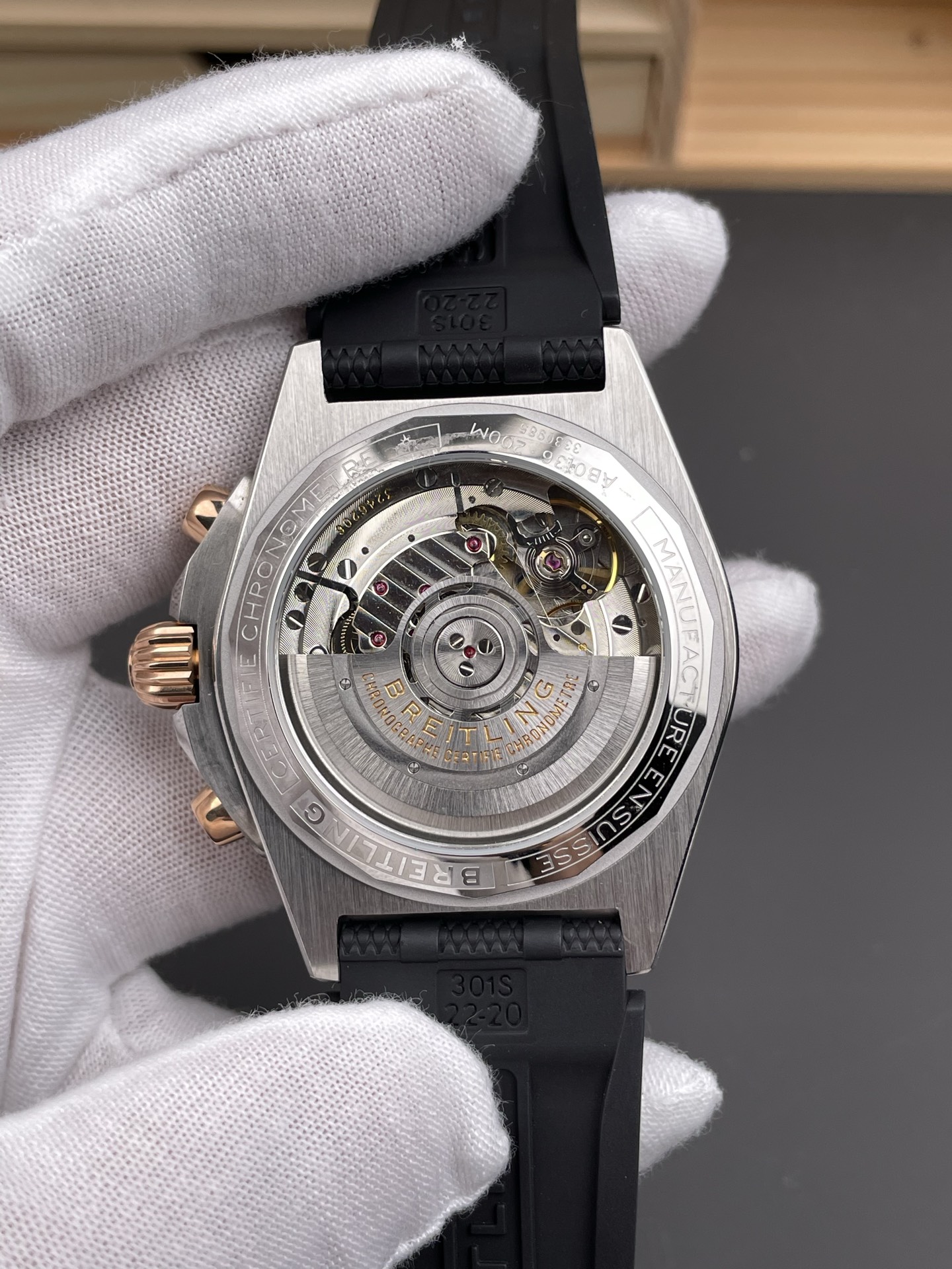 ブライトリング クロノグラフ B01 ローズゴールド＆グレースーパーコピー時計販売 128754[3]