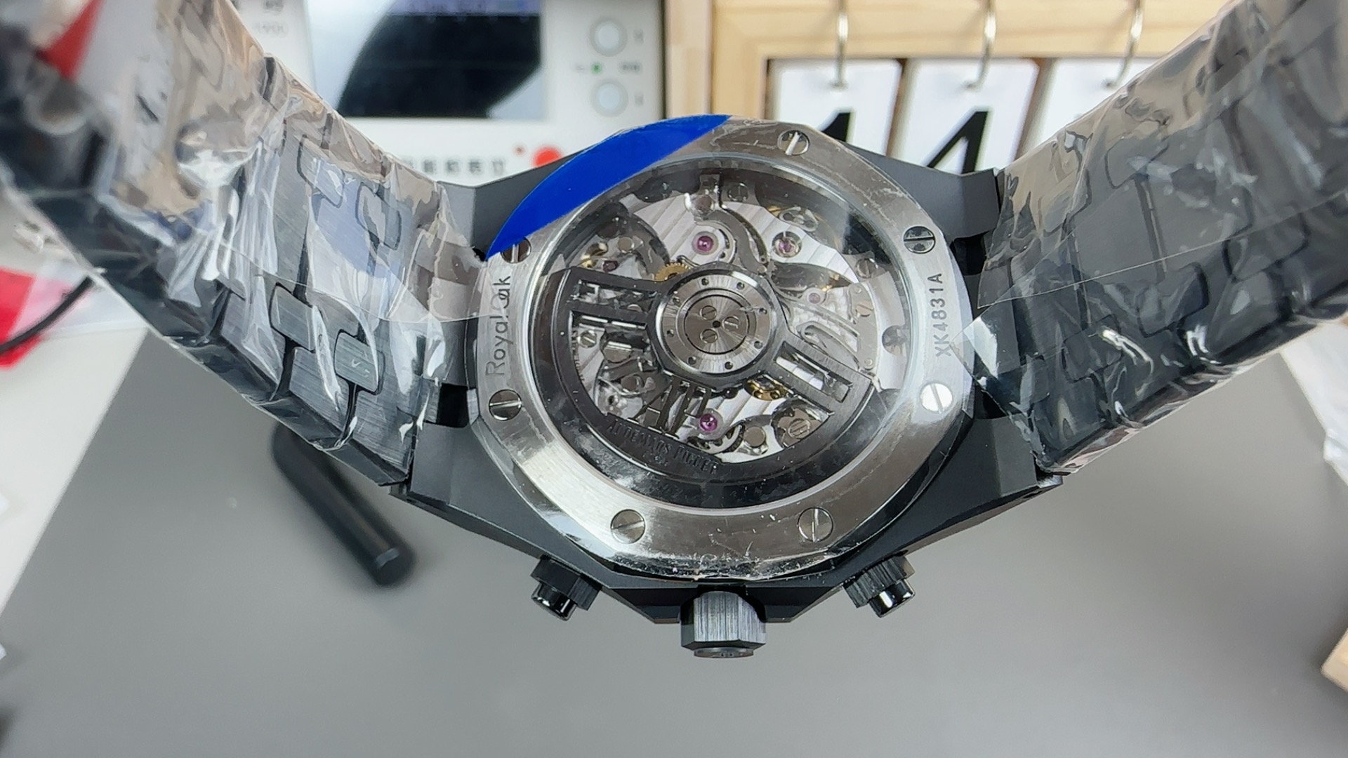 2026最先端の素材audemarspiguetメンズ ブラックセラミック魅力は時計 44mm 173438[2]