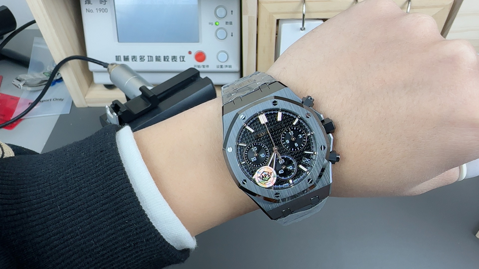 2026最先端の素材audemarspiguetメンズ ブラックセラミック魅力は時計 44mm 173438[5]