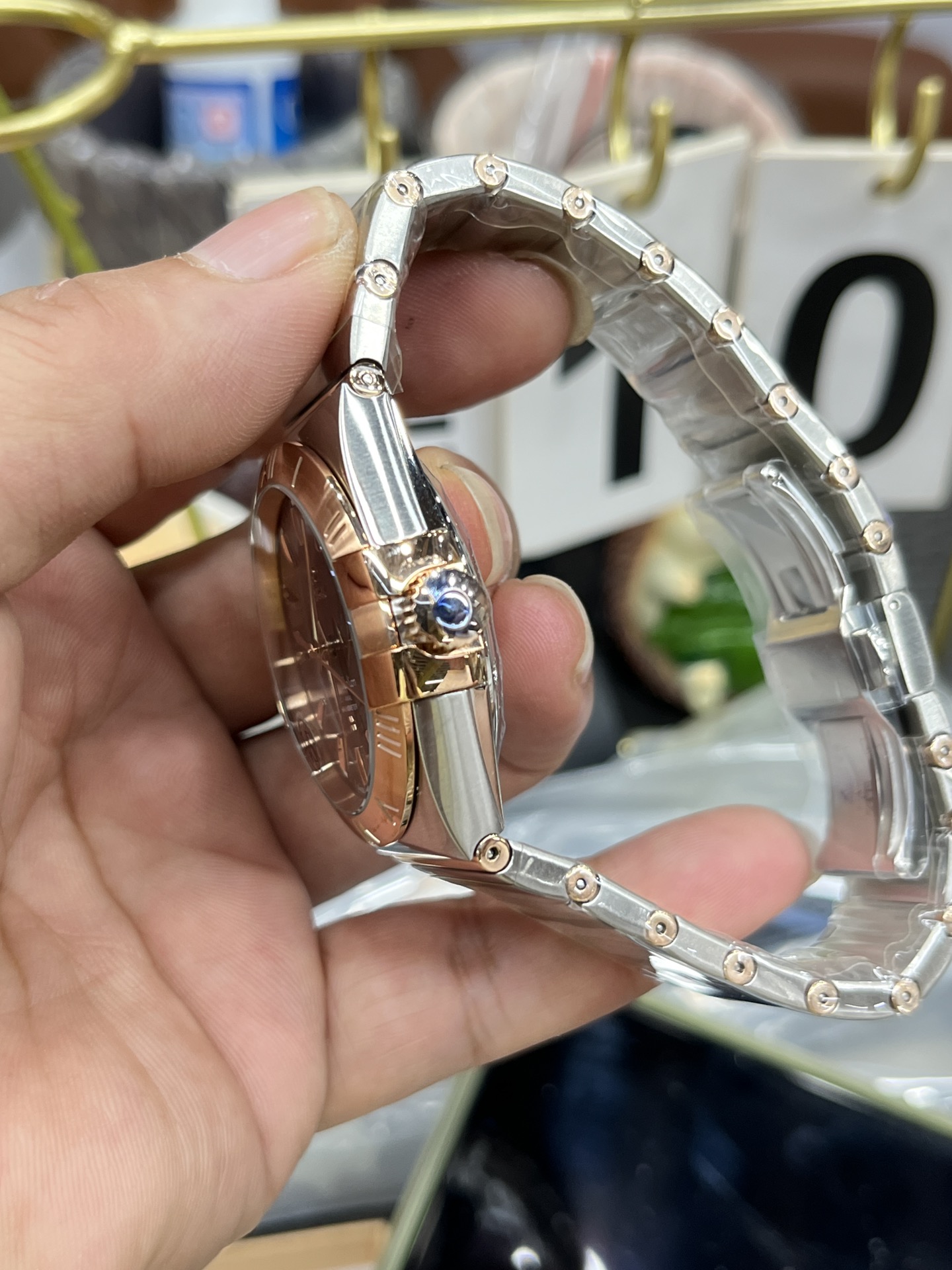 オメガ魅力女性コンステレーション時計123.20.38.21.13.001 コーアクシャルブラウン文字盤[2]