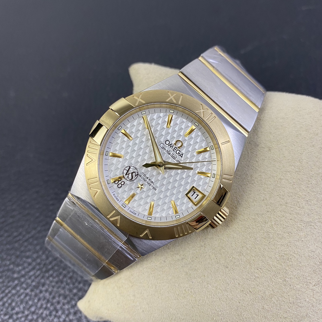 オメガコンステレーションツートン精緻な時計製造の18Kイエローゴールド (123.20.38.21.02.001)[1]