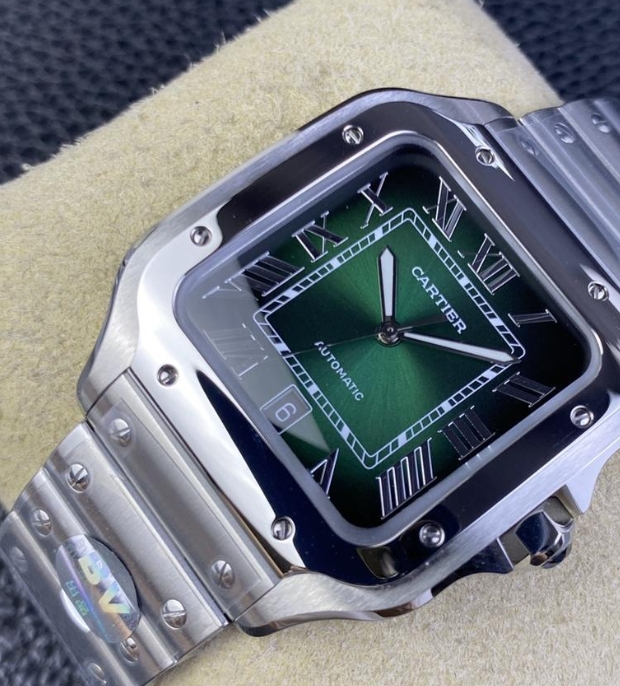 BV工場 カルティエ新品時計スーパーコピーサントス40MMスモークグリーン 2058363[2]