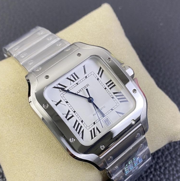 ブランドカルティエコピーサントスホワイト時計40MMスティール 2058363-2 BV工場[1]