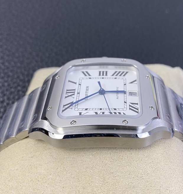 ブランドカルティエコピーサントスホワイト時計40MMスティール 2058363-2 BV工場[3]