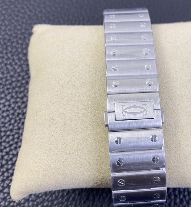 ブランドカルティエコピーサントスホワイト時計40MMスティール 2058363-2 BV工場[5]