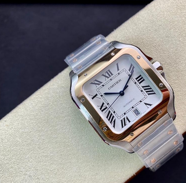 BV工場 日本一流のカルティエコピーサントス ピンクゴールド信頼老舗時計店 2058363-4