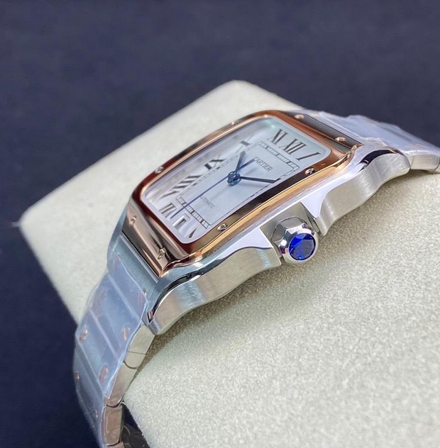 BV工場 日本一流のカルティエコピーサントス ピンクゴールド信頼老舗時計店 2058363-4[1]