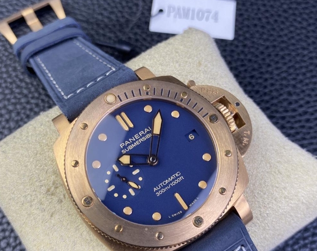 VS工場 2026新品パネライクロノグラフブロンゾ ブルー ブロンズ 自動巻き時計 pam01074[1]