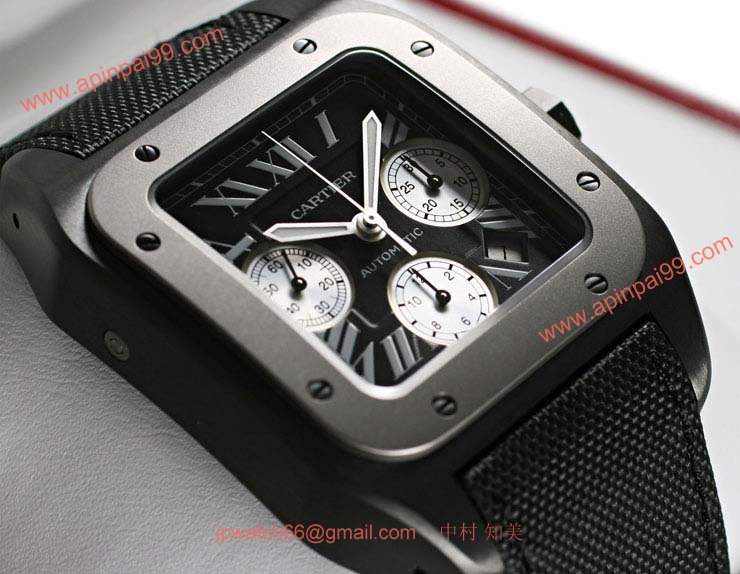 ブランド CARTIERカルティエ 時計コピー サントス100 カーボン クロノグラフ W2020005