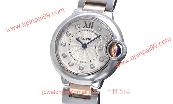 カルティエ コピー時計 バロンブルー 28mm WE902030