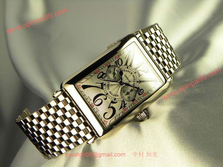 腕時計 コピー FRANCK MULLER フランクミュラー ロングアイランド ワンプッシュクロノグラフ ブレスレット 1100MP
