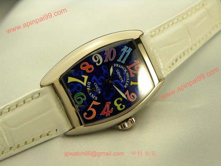 FRANCK MULLER フランクミュラー 時計 偽物 トノウカーベックス レディース カラードリーム ブルー 1750S6COLDREAMS
