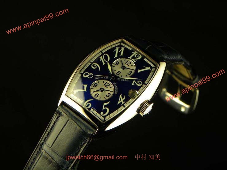 腕時計 コピー FRANCK MULLER フランクミュラー マスターバンカー ブルーダイヤル 5850MB