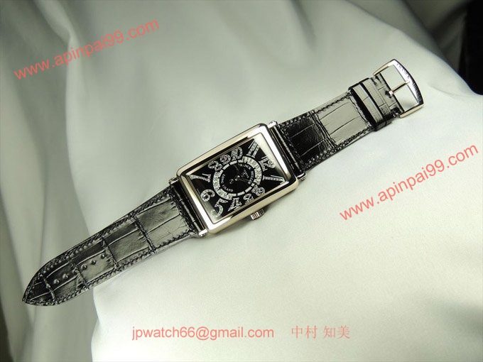 フランク・ミュラー コピー 時計 ロングアイランド ビーレトロセコンド ダイヤモンド 1100DSRCD OG Black