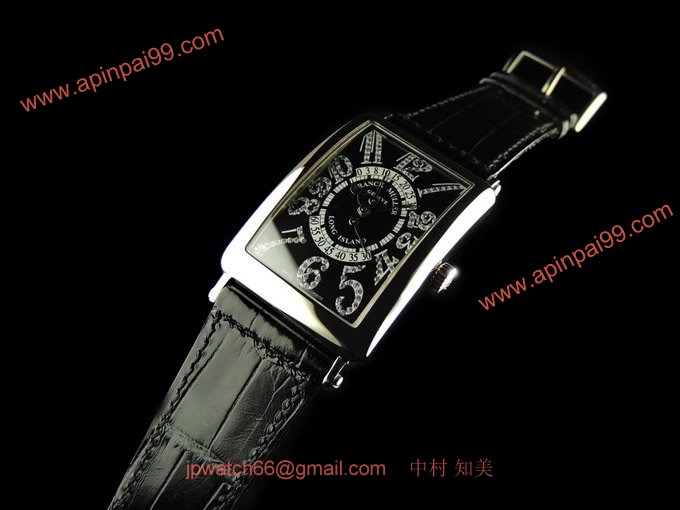 フランク・ミュラー コピー 時計 ロングアイランド ビーレトロセコンド ダイヤモンド 1100DSRCD OG Black