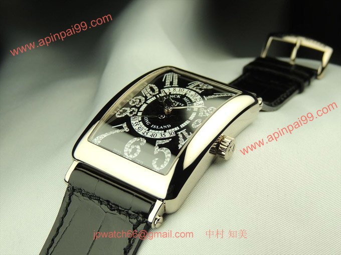 フランク・ミュラー コピー 時計 ロングアイランド ビーレトロセコンド ダイヤモンド 1100DSRCD OG Black