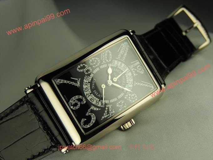 フランク・ミュラー コピー 時計 ロングアイランド ビーレトロセコンド ダイヤモンド 1100DSRCD OG Black