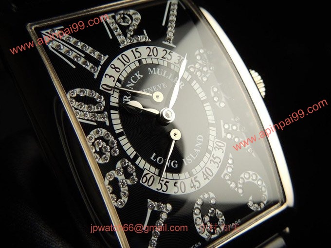 フランク・ミュラー コピー 時計 ロングアイランド ビーレトロセコンド ダイヤモンド 1100DSRCD OG Black