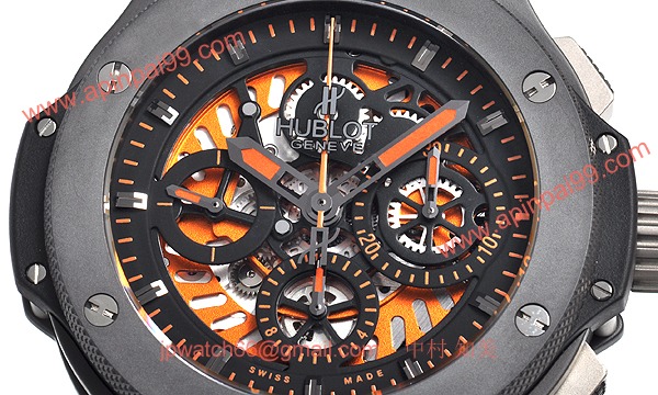 (HUBLOT)ウブロ コピー時計 ビッグバン アエロバン オールブラックオレンジ 310.CI.1190.RX.ABO10