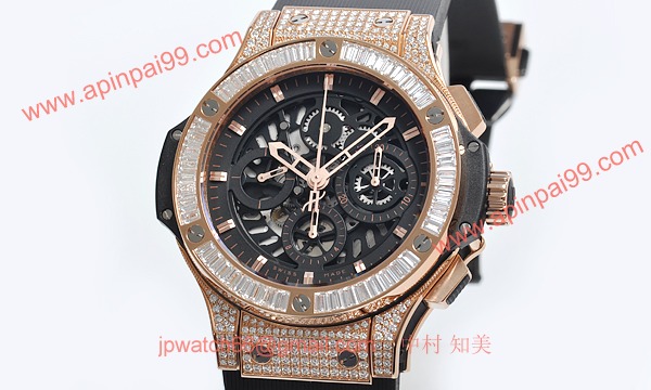 (HUBLOT)ウブロ コピー時計 ビッグバン アエロバン ゴールド バケットダイヤモンド 310.PX.1180.RX.0904
