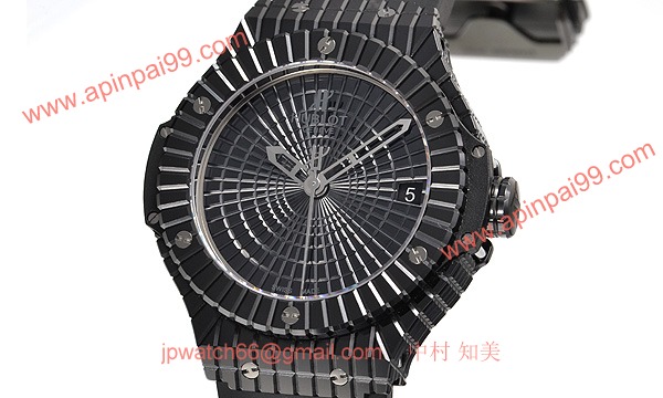 (HUBLOT)ウブロ 時計 コピー ビッグバン ブラックキャビア ブラックセラミック 346.CX.1800.RX
