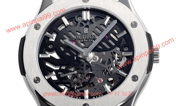 ウブロ 時計 コピー クラシックフュージョン クラシコ ウルトラシン スケルトン チタニウム 515.NX.0170.LR