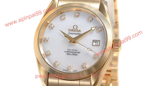 ブランド時計オメガ 人気 シーマスター コーアクシャル アクアテラ クロノメーター 2104-75