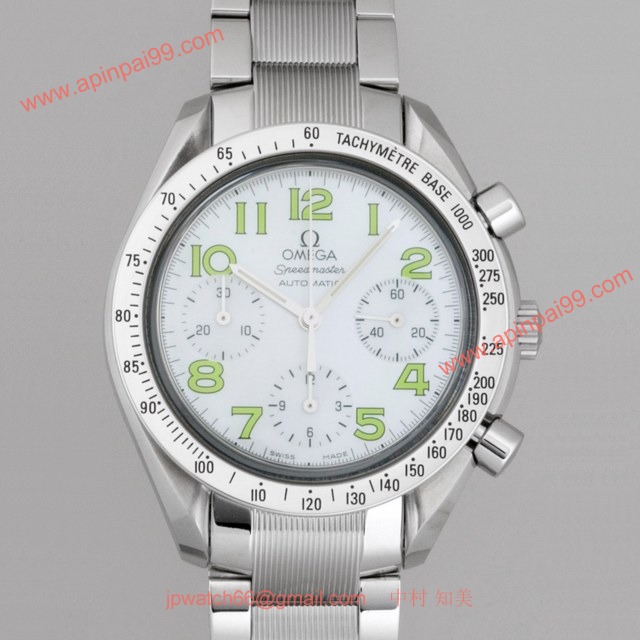 OMEGAオメガ コピー スピードマスター ホワイトシェル/グリーンアラビア 3534.72
