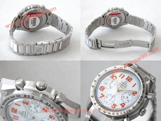 OMEGAオメガ コピー スピードマスター ホワイトシェル/オレンジアラビア 3534.78