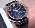 ダークブルーパテックフィリップ カレンダー ムーンフェイズ5205G (2)