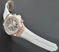 HUBLOTビッグバンコピー ウニコ キングゴールド ホワイトダイヤモンド時計ブランド441.OE.2010.RW.1104 (2)