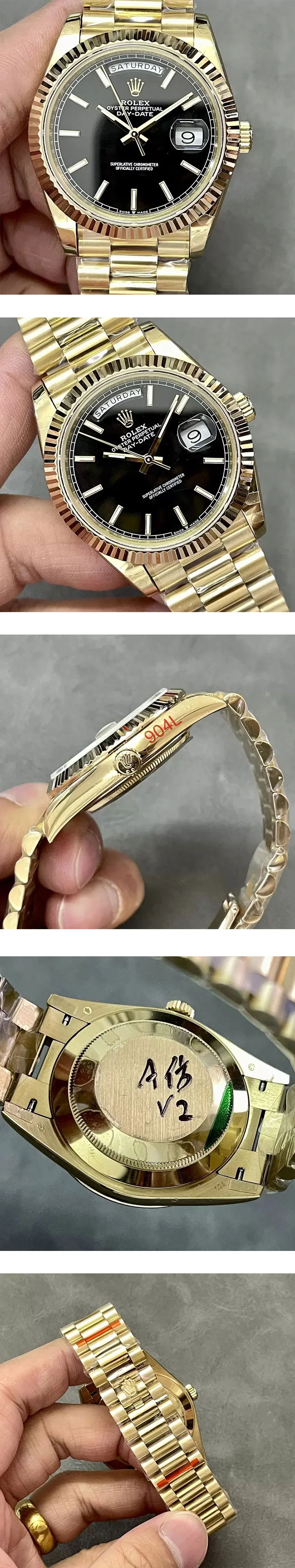 2023スーパーコピーロレックス時計 デイデイト 40mm ブラック文字盤 2836ムーブメント搭載! M228238-0067