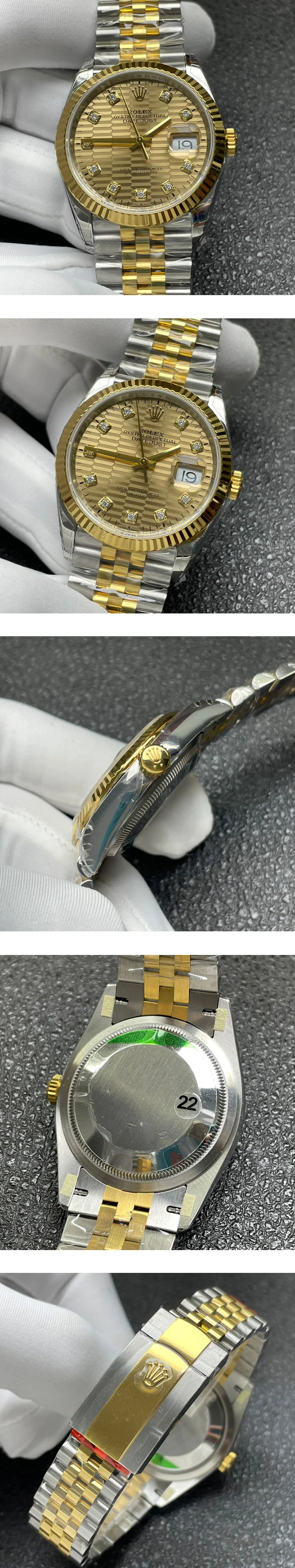 Rolexスーパーコピー時計 デイトジャスト 36mm シャンパンフルーテッド 1262330
