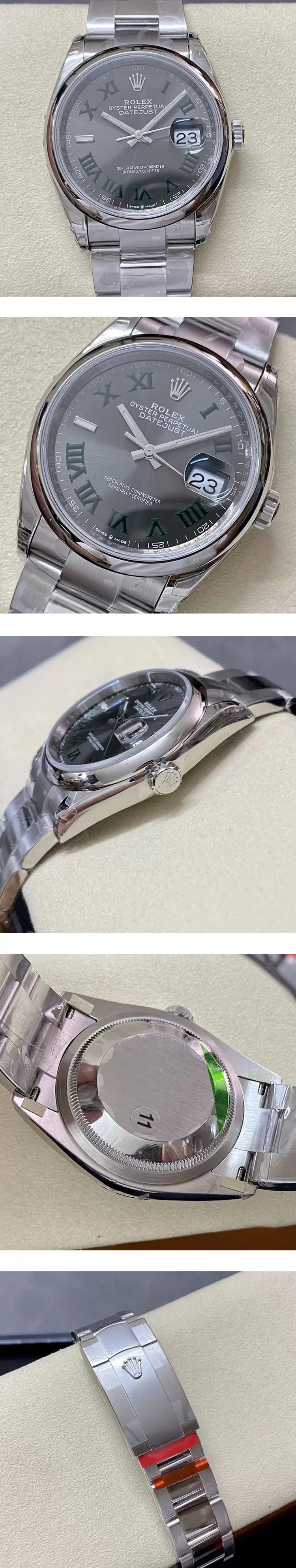 人気のブランドコピーロレックス デイトジャスト 36mm スレート ローマ 3235搭載 M126200-0018