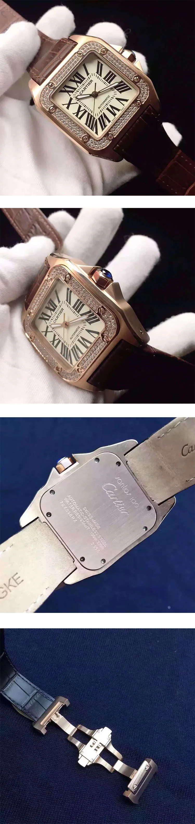 人気カルティエコピー メンズ腕時計 サントス100 MM モデル 00230