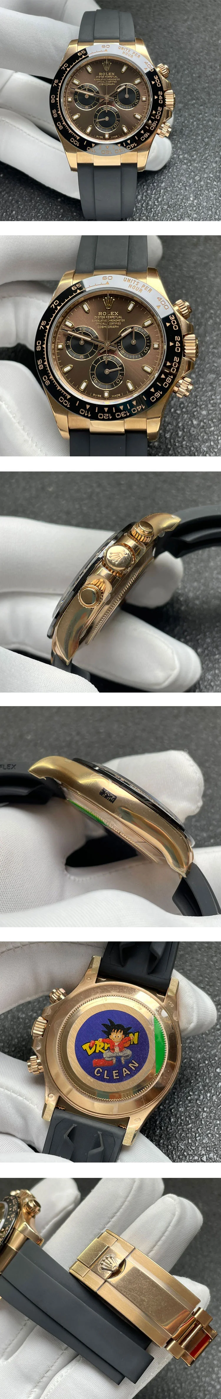スイスムーブメントロレックス時計 コスモグラフ デイトナコピー ブラウン 40mm CLEAN製M116515LN-0041