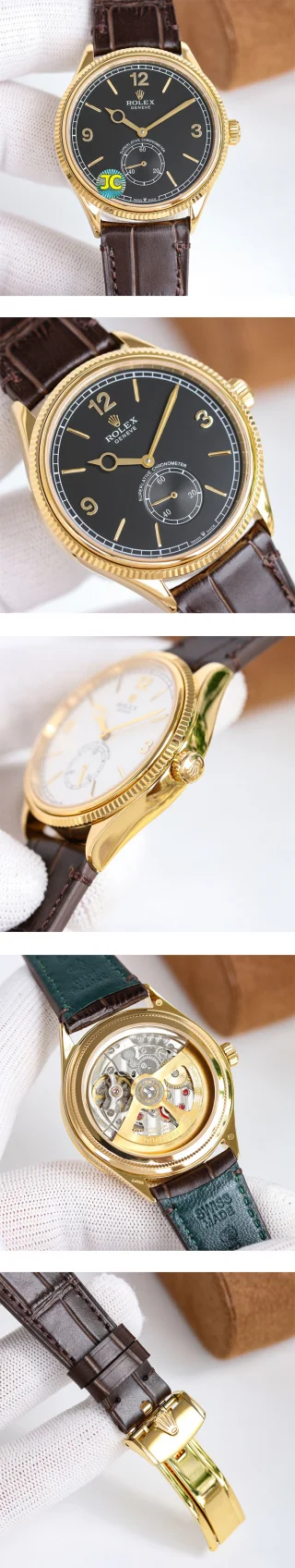 2023ロレックスコピー パーペチュアル1908 キャリバー7140 ブラック 39mm シースルーバック M52508-0002