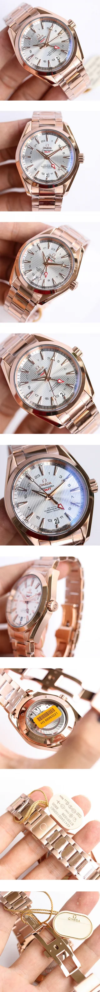 2023新品オメガコピー時計 シーマスターコーアクシャルアクアテラGMT 8605ムーブメント搭載！231.50.43.22.02.001