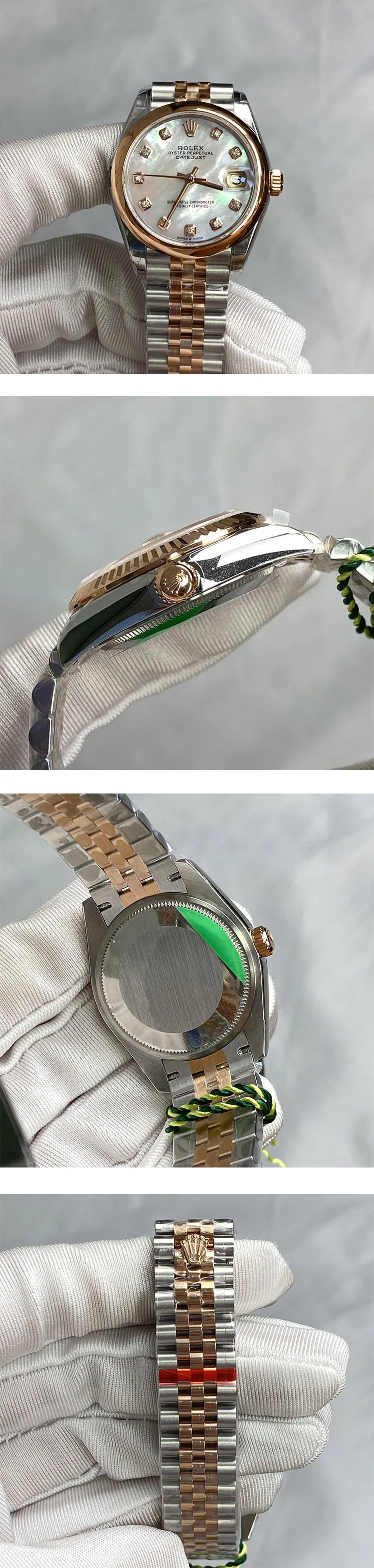 人気ロレックスデイトジャスト時計コピー31mm ホワイトシェル M278241-0026