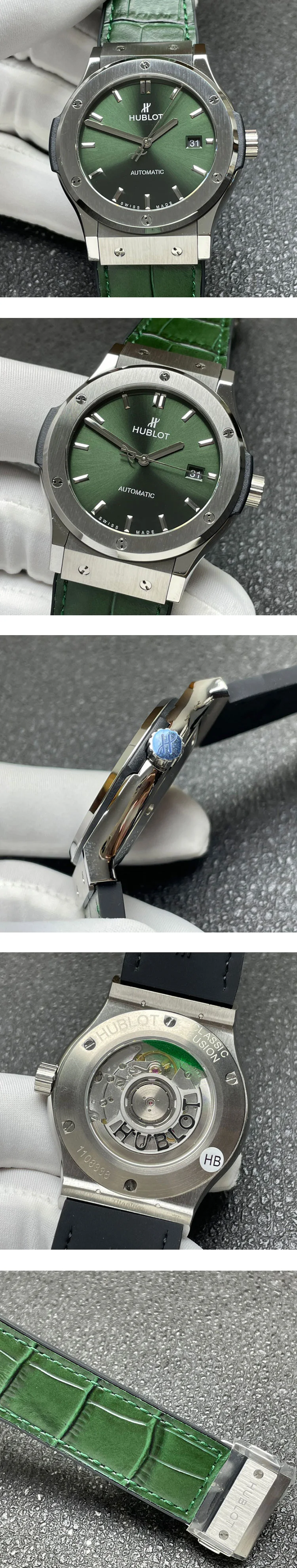 人気新作ウブロコピークラシックフュージョン チタニウム 42mm グリーン 542.NX.8970.LR-1