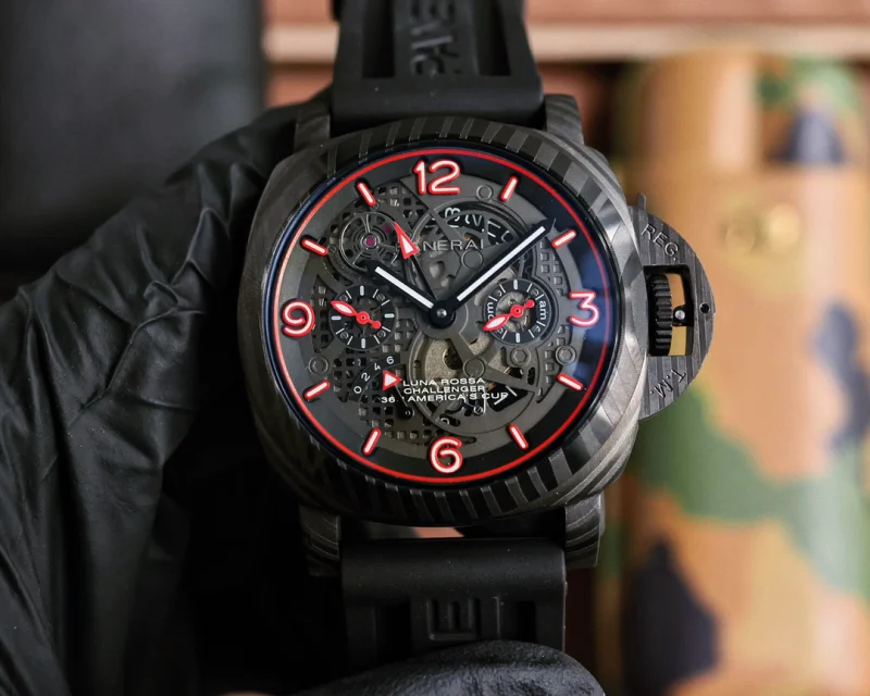 2024パネライ カーブ コーティング ガラス カモフラージュ時計 PAM10078[5]