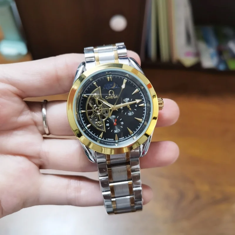 最新と古典的オメガ全自動5ピン太陽月星機械時計 omg1556[3]