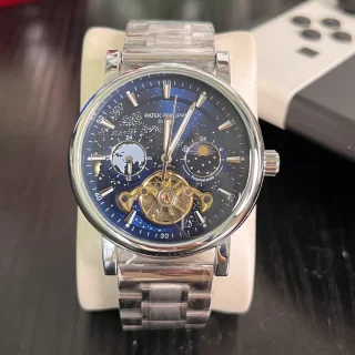 ブランド パテックフィリップコピーブティック メンズ ビッグ フライホイール機械式時計 PP581122