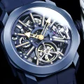ブルガリコピー男性オクト ローマ スケルトン フライホイール高品質時計 bv88066 (4)