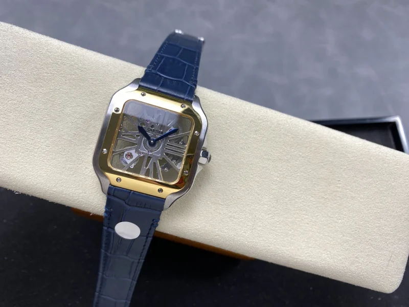 カルティエ サントススーパーコピー入荷時計スクエア ホローレザーストラップシリーズ 174535[9]