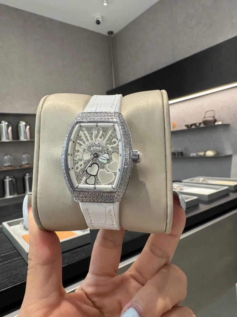 2025新製品フランクミュラーV32 バレルシリーズ 高級コピーダイヤモンドインレイ クラシックデジタルフェイス 119778[6]