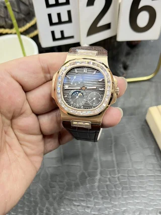 パテックフィリップ 審美的に美しい時計V3 ノーチラス ローズゴールド ダイヤモンドベゼル 171592