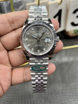 最もパワフルなロレックスデイトジャストグレーダイヤモンド激安買取41mm自動巻き 172296